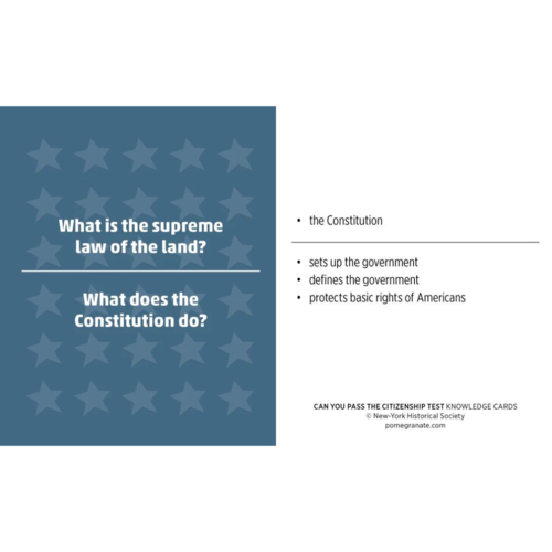 Pomegranate KNOWLEDGE CARDS: CAN YOU PASS THE CITIZENSHIP TEST?