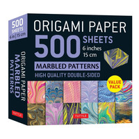 ORIGAMI PAPER MARBLED 6" (500)