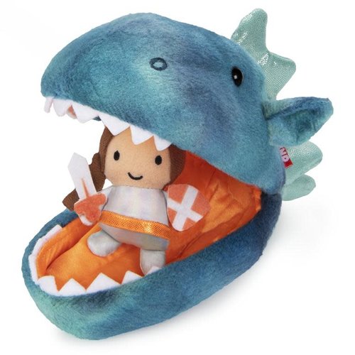 Gund PLUSH DRAGON POD WITH KNIGHT 9.5"