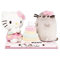 PLUSH HELLO KITTY X PUSHEEN BEST FRIEND COLLECTOR SET 4.5"