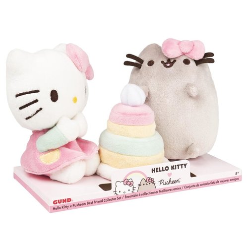 Gund PLUSH HELLO KITTY X PUSHEEN BEST FRIEND COLLECTOR SET 4.5"