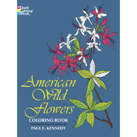 COLORING BOOK AMERICAN WILD FLOWERS