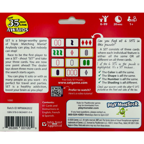 PlayMonster SET Card Game