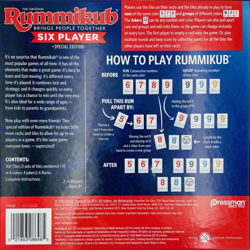 Pressman RUMMIKUB® 6 PLAYER EDITION