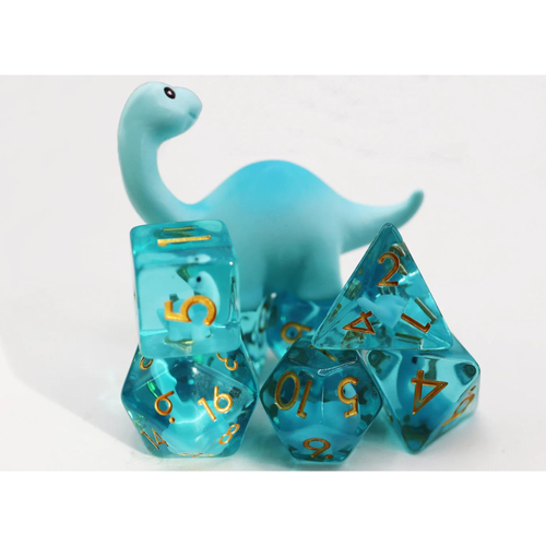 Foam Brain Games DICE SET 7 BRONTOSAURUS RPG DICE SET