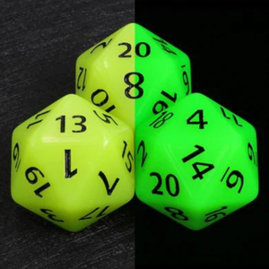 Die Hard Dice D20 - 55MM TITAN D20 - GLOW IN THE DARK YELLOW