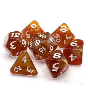 Die Hard Dice ELESSIA SET 7 BLOODFIRE WITH WHITE