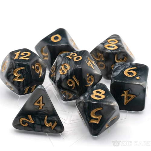 Die Hard Dice ELESSIA SET 7 SHALE WITH GOLD