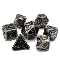 DRAKONA DICE SET 7 ELDRIC ARGENTUM