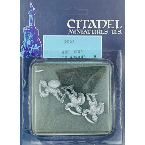 Citadel Miniatures RED ORCS IN PLATEMAIL w/ SWORDS (3)