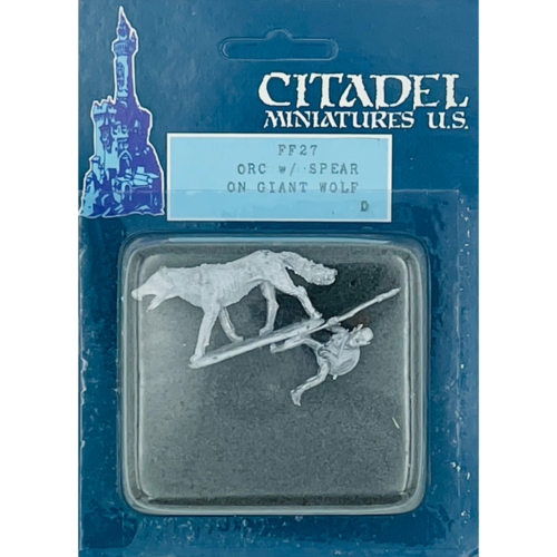 Citadel Miniatures ORC w/ SPEAR MOUNTED ON GIANT WOLF