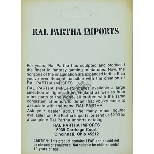 Ral Partha DWARF ANTI-HERO