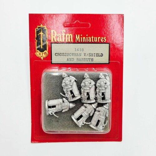 Rafm Miniatures CROSSBOWMAN w/ SHIELD & BARBUTE (6)
