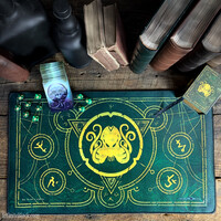 PREMIUM PLAYMAT - THE BRAND OF CTHULHU (DROWNED GREEN)