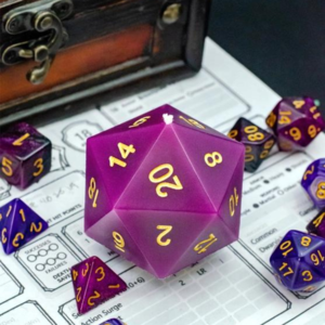 The Fabled Flame DICE CANDLE PURPLE/SPELLBOOK SCENTED
