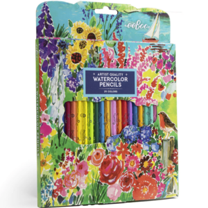 eeBoo WATERCOLOR PENCILS (24) - SEASIDE GARDEN