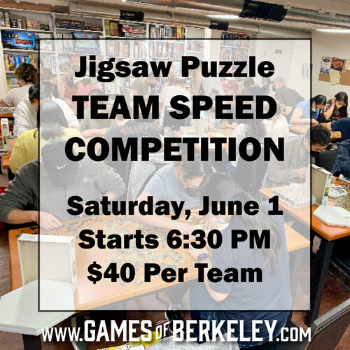 EVENT: Jigsaw Puzzle Speed Competition [6/1] 6:30 PM