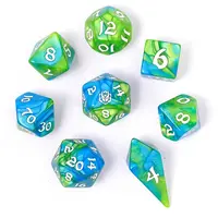 DICE SET 8 WYRMFORGED ROLLERS - VERDANT STREAM