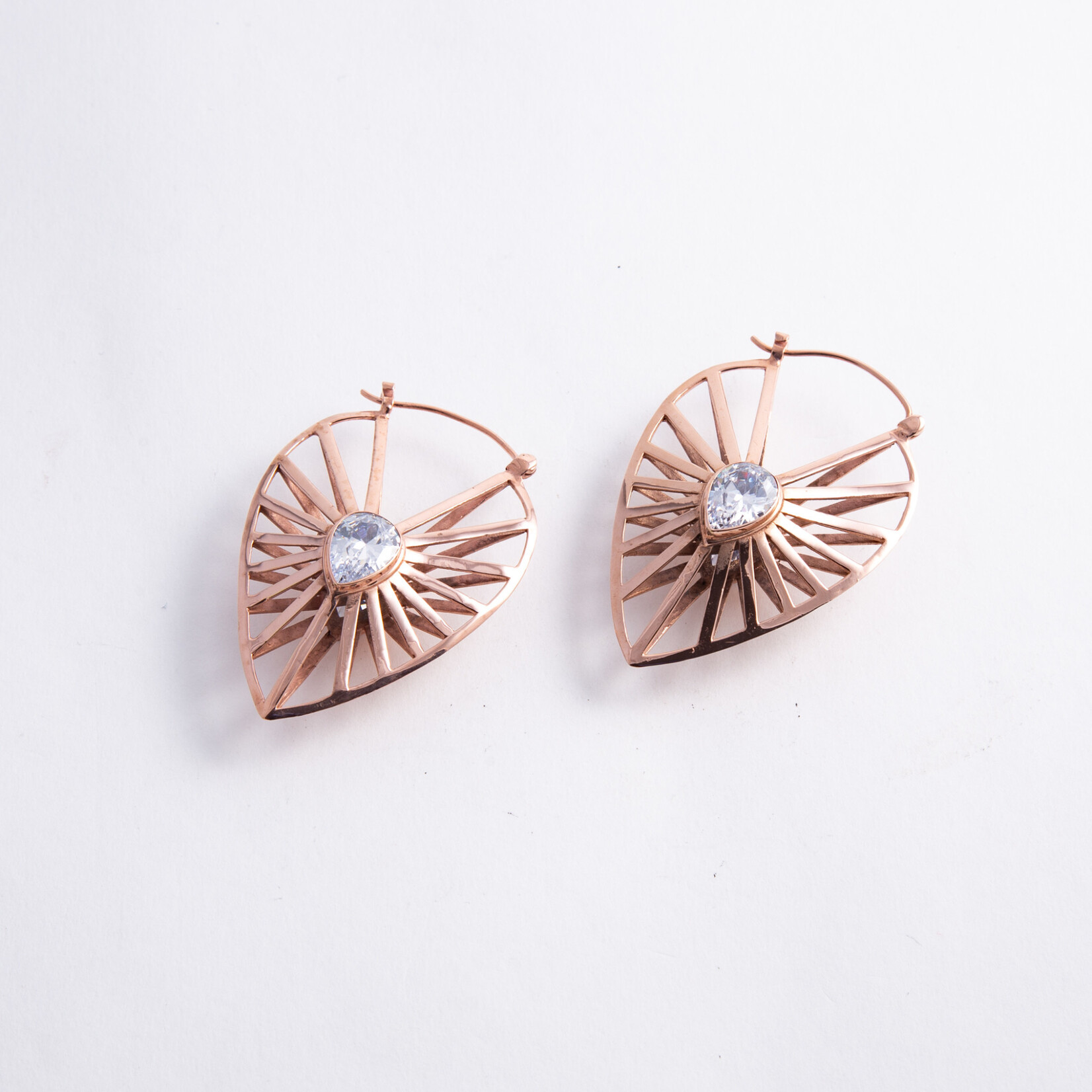 Buddha Jewelry Organics Buddha Jewelry Organics rose gold plate "Manifest" with CZ hanging design