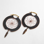 Quetzalli jewelry Quetzalli Copper Dream Catcher hoops