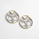 Quetzalli jewelry Quetzalli White & Yellow Brass "Tetrahedra"