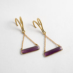 Quetzalli jewelry Quetzalli Brass "Horizon" with Amethyst