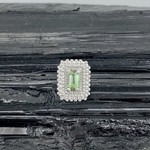 BVLA BVLA White Gold "Afghan Baguette" with Seafoam Tourmaline