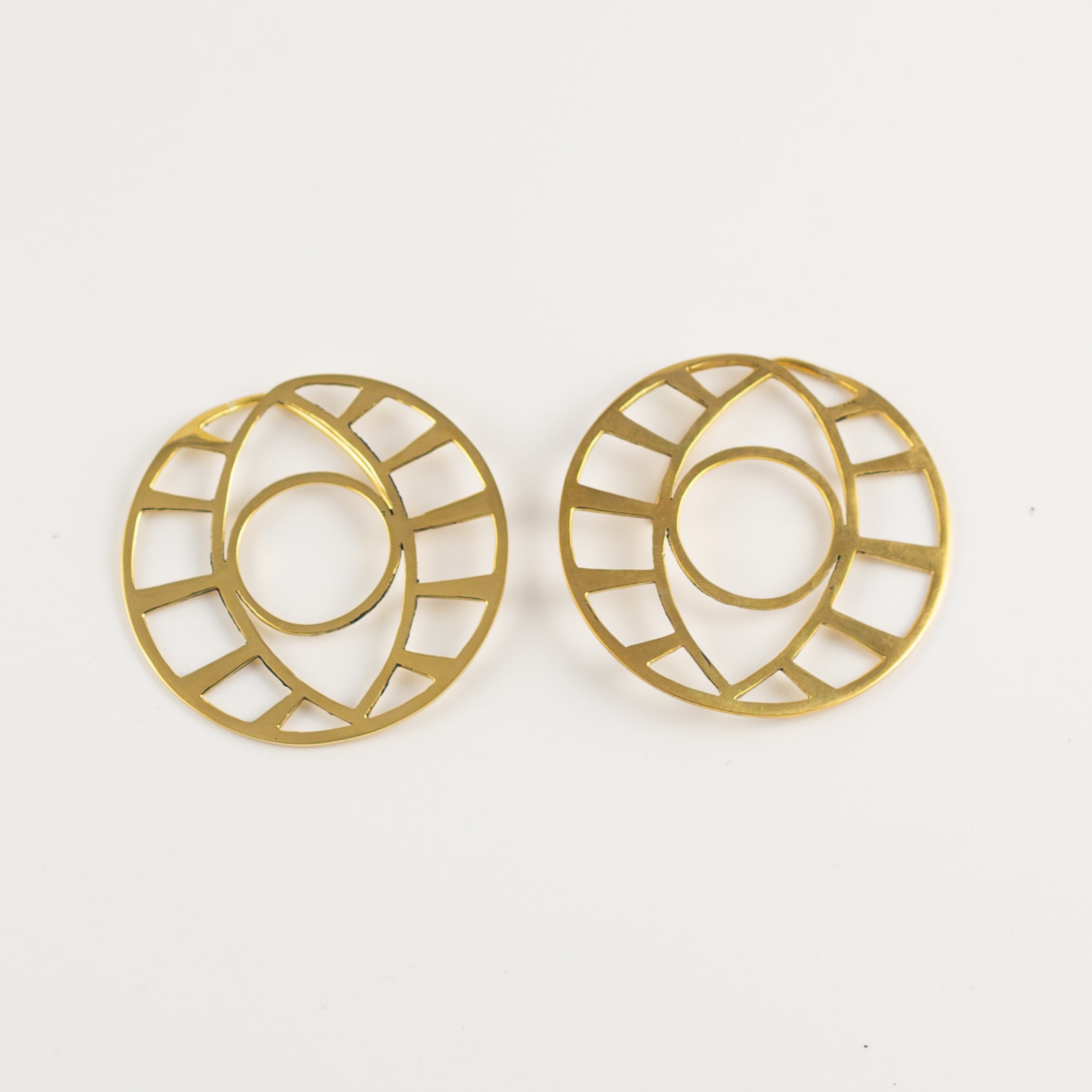 Diablo Organics Diablo Organics small brass Knowing Eye Hoops