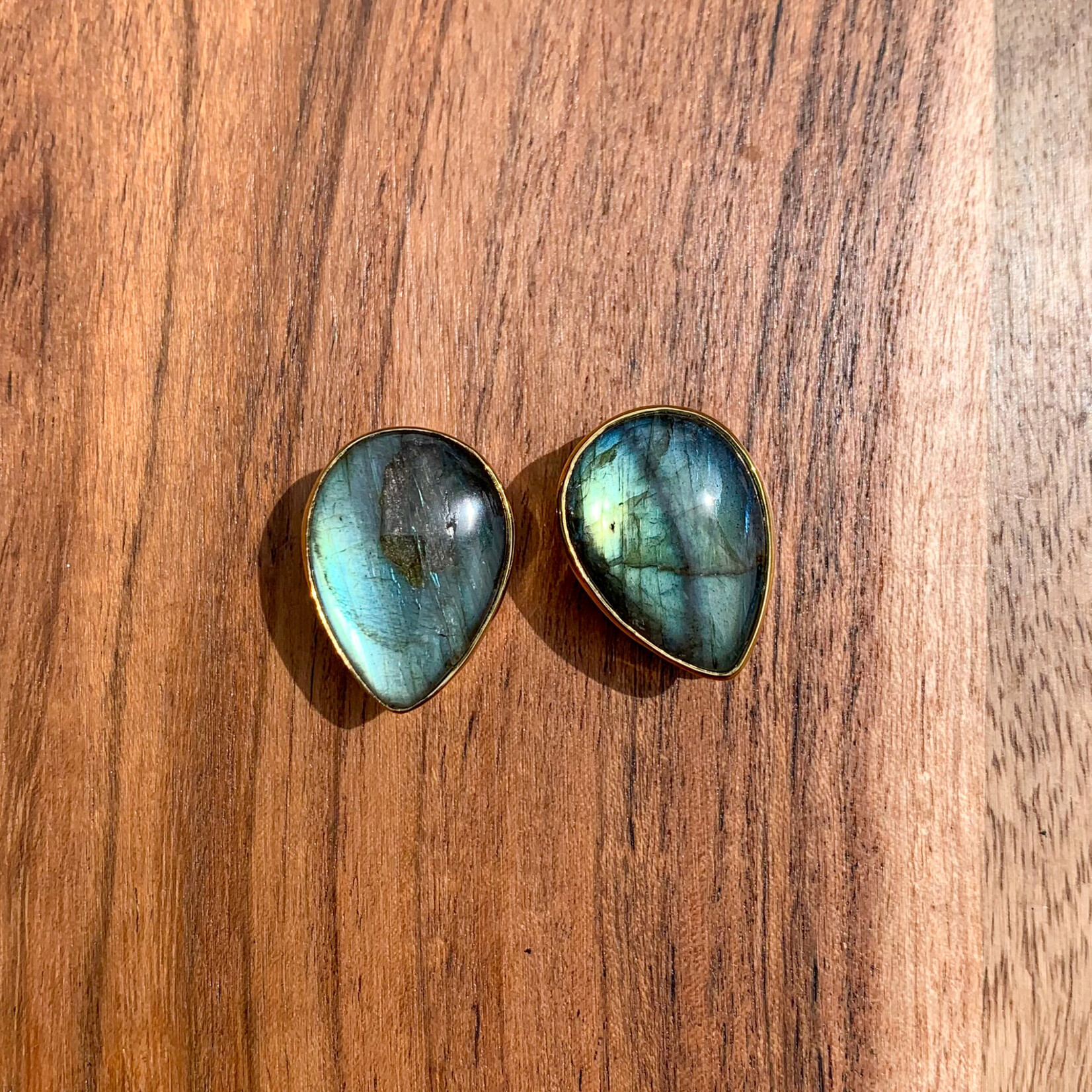 Diablo Organics Diablo Organics 5/8 brass spade weight with labradorite