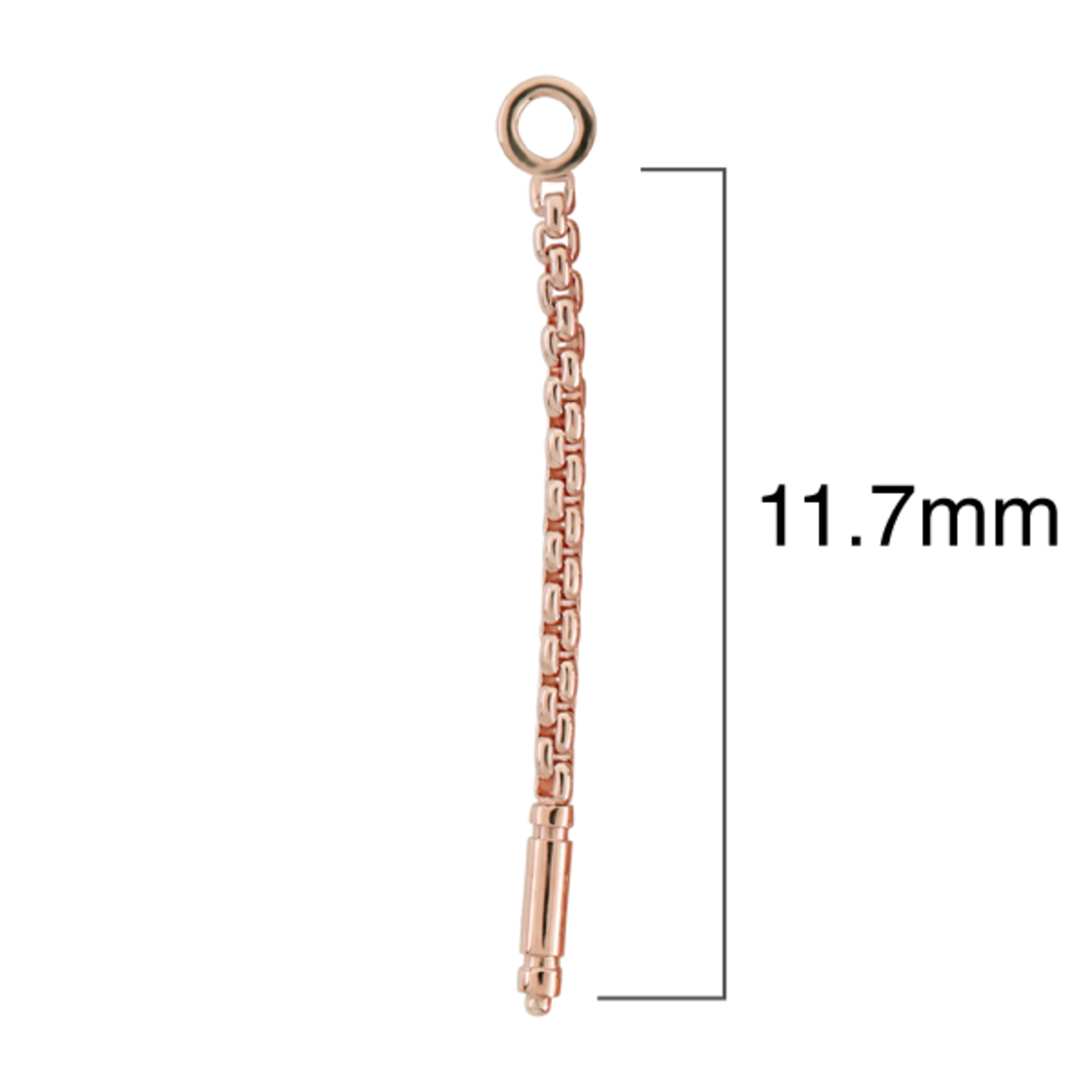 LeRoi LeRoi "Meander I" chain with single dangle. 11.7mm length