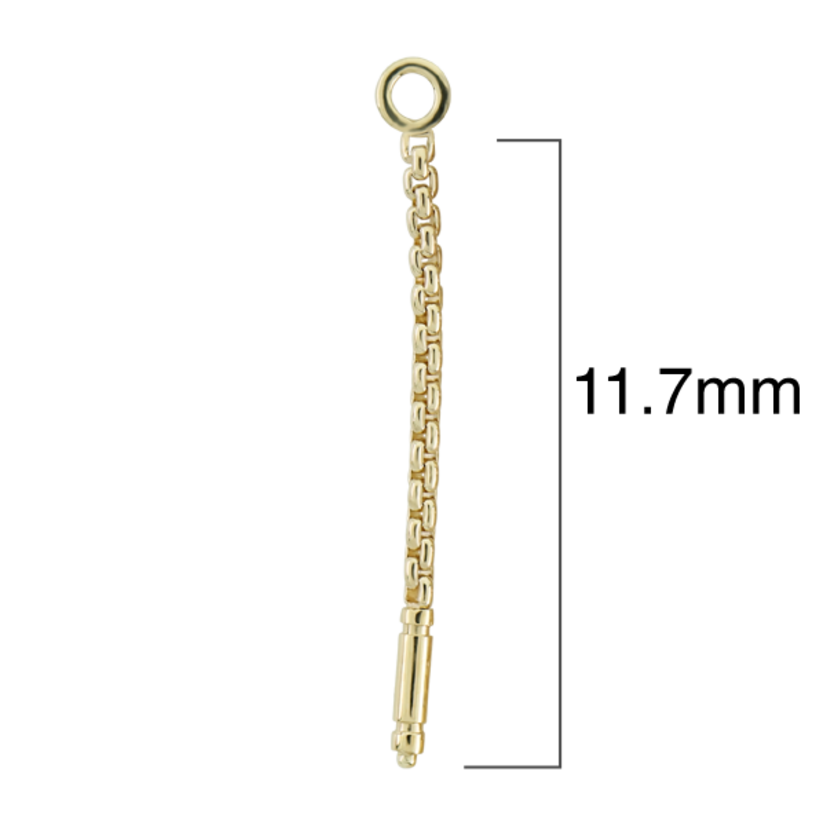 LeRoi LeRoi "Meander I" chain with single dangle. 11.7mm length