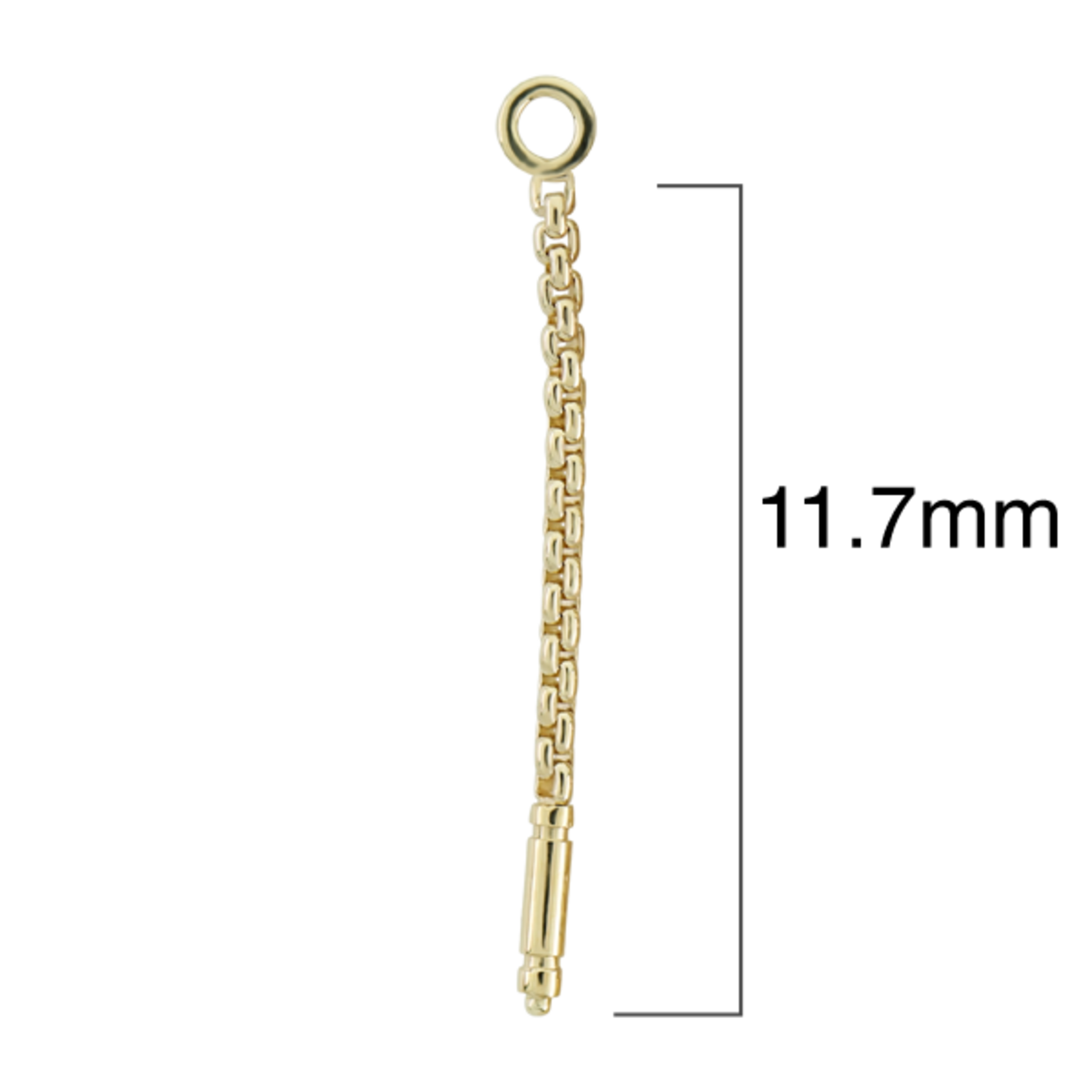 LeRoi LeRoi "Meander I" chain with single dangle. 11.7mm length