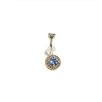 BVLA BVLA Rose Gold "Halo" With Swiss Blue Topaz, Light Amethyst & CZ