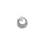 BVLA BVLA White Gold "Mirranda" clicker with pave CZ