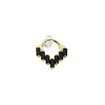 BVLA BVLA 16g 5/16 Yellow Gold "Acacia" Clicker With Onyx