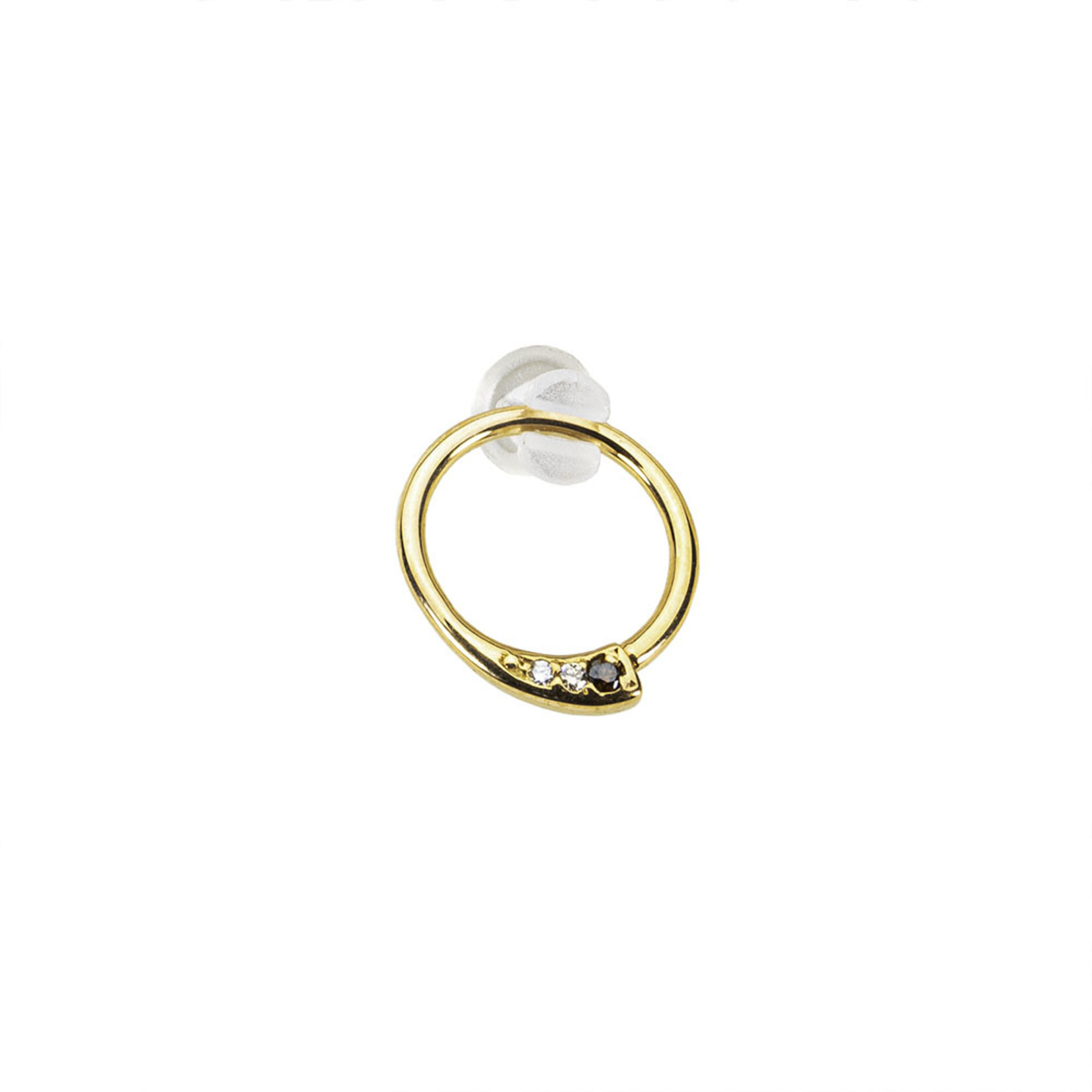 BVLA BVLA 16g 3/8 rose gold "Prysm" seam ring with 1.0 & 1.5 champagne & chocolate diamonds