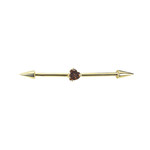 BVLA BVLA Yellow Gold Barbell with Garnet Heart