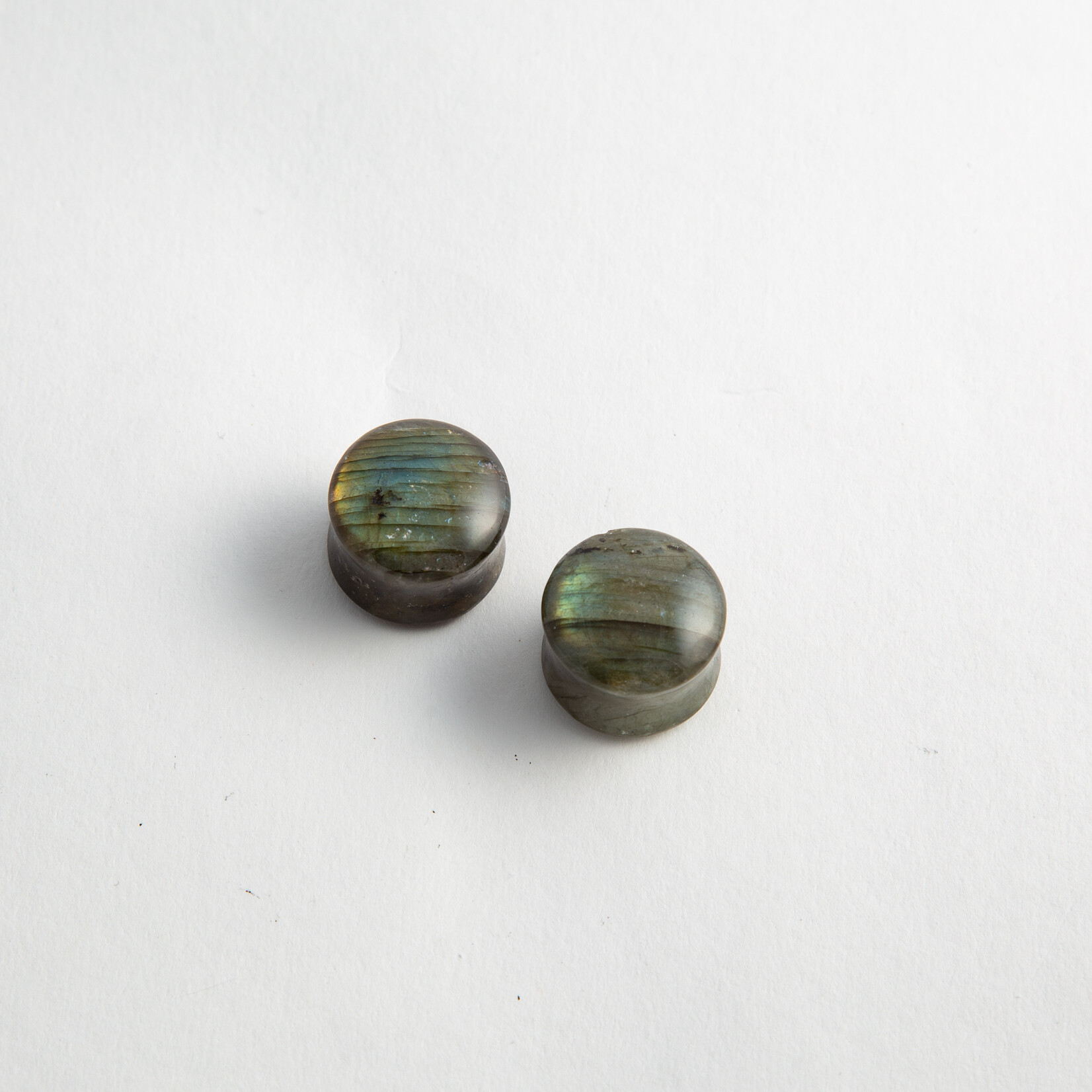 Diablo Organics Diablo Organics double flared Labradorite plugs