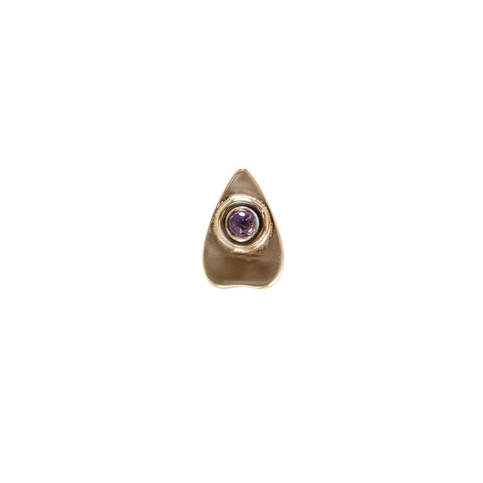 BVLA 16g BVLA rose gold "Summon the Spirit" planchette threaded end with 1.5 rainbow moonstone