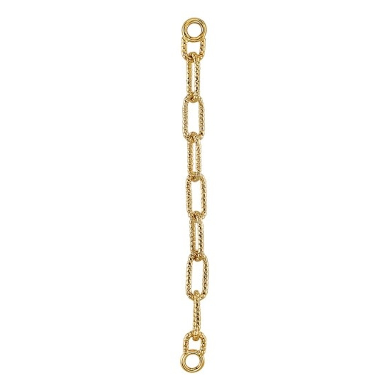 BVLA BVLA "Mercutio" chain with pave textured links. Suitable for 1-1/6 to 1-1/2 lengths and fitted with 16g jump-rings