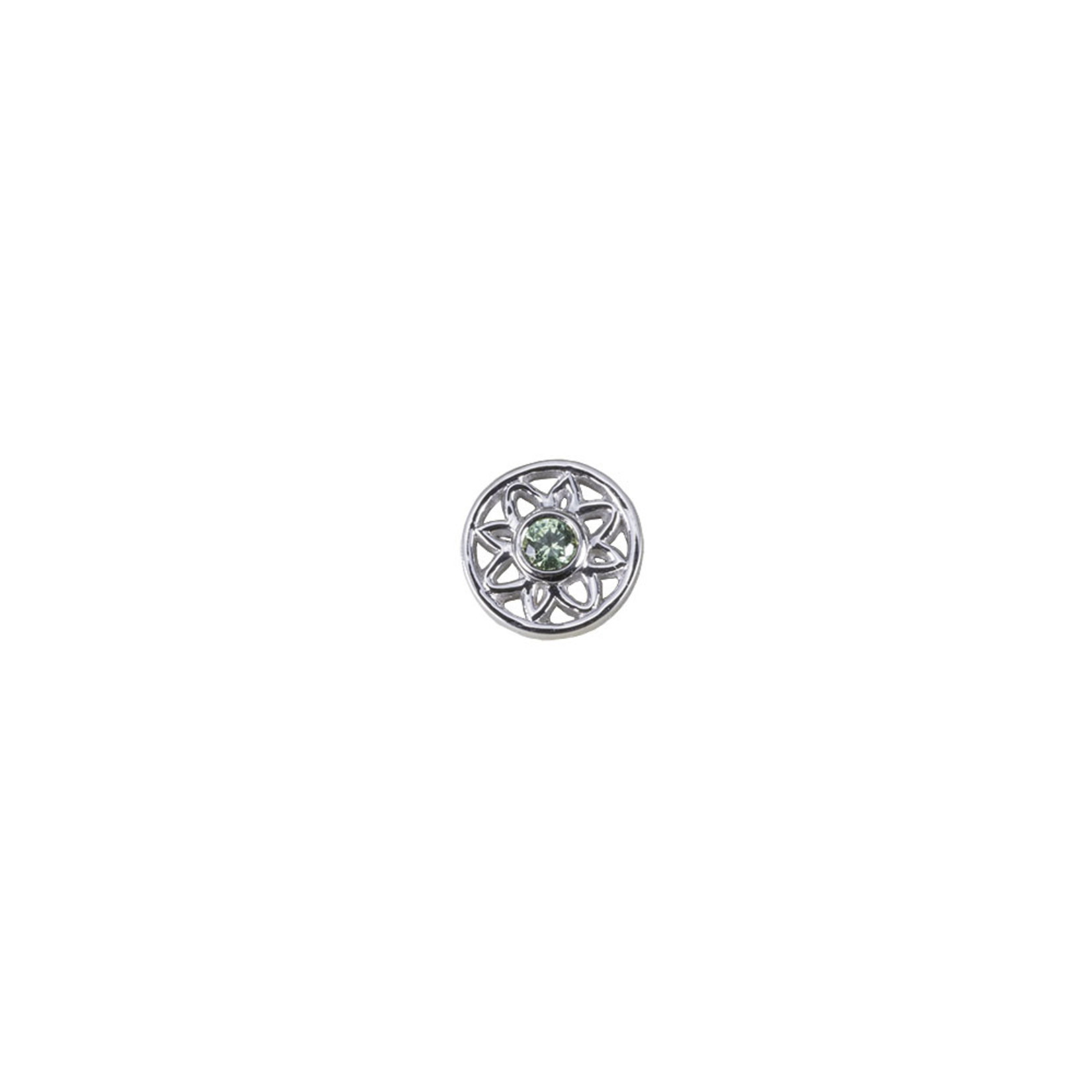 BVLA BVLA white gold 7.0 "Paloma Flower" threaded end with 2.0 AA tsavorite
