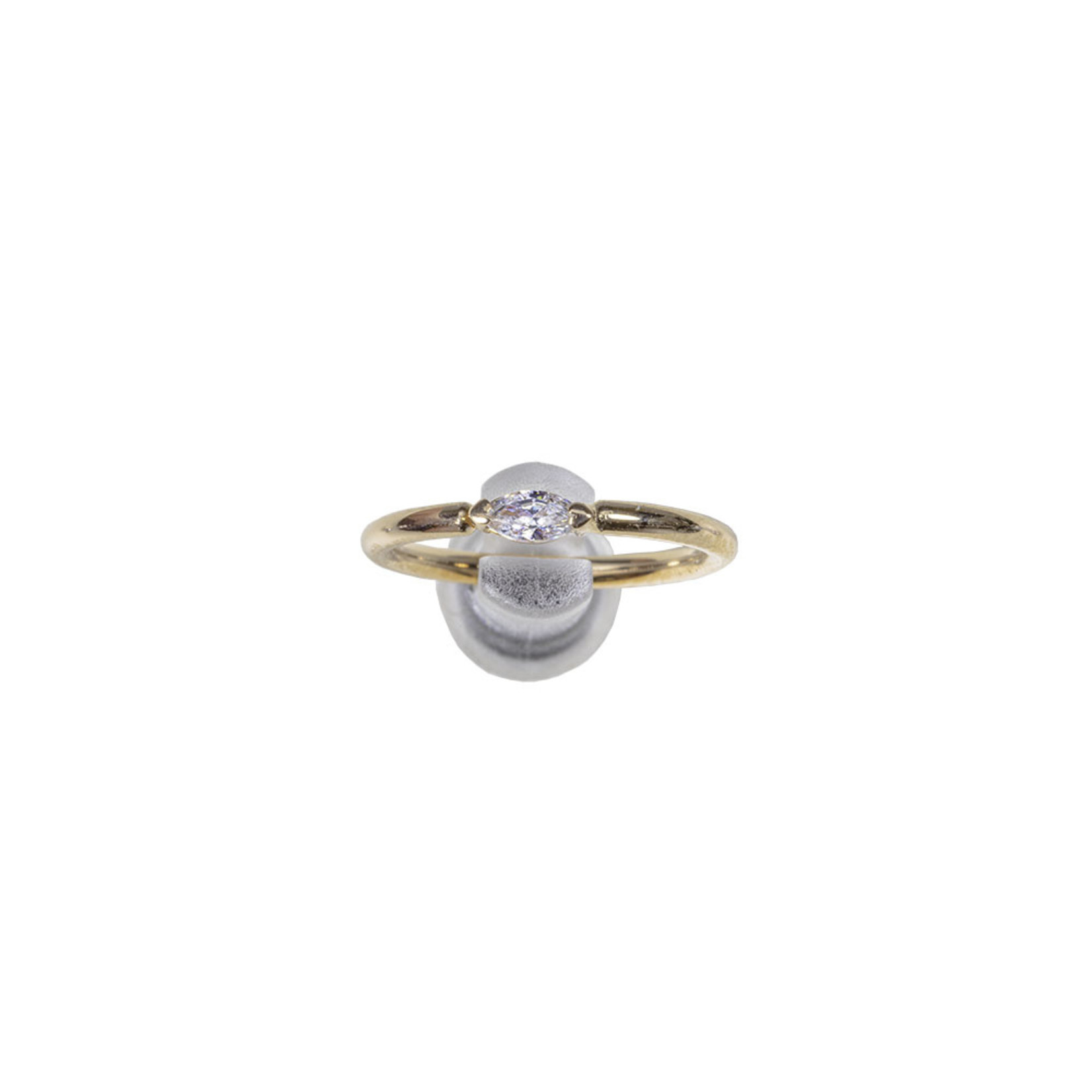 BVLA BVLA 18g fixed ring with 3x1.5 Marquise CZ