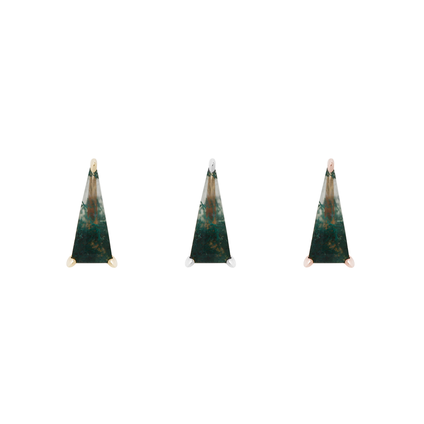 Buddha Jewelry Organics Buddha Jewelry Organics "Vela" press-fit end with 5.5x2.5 triangle-cut stone