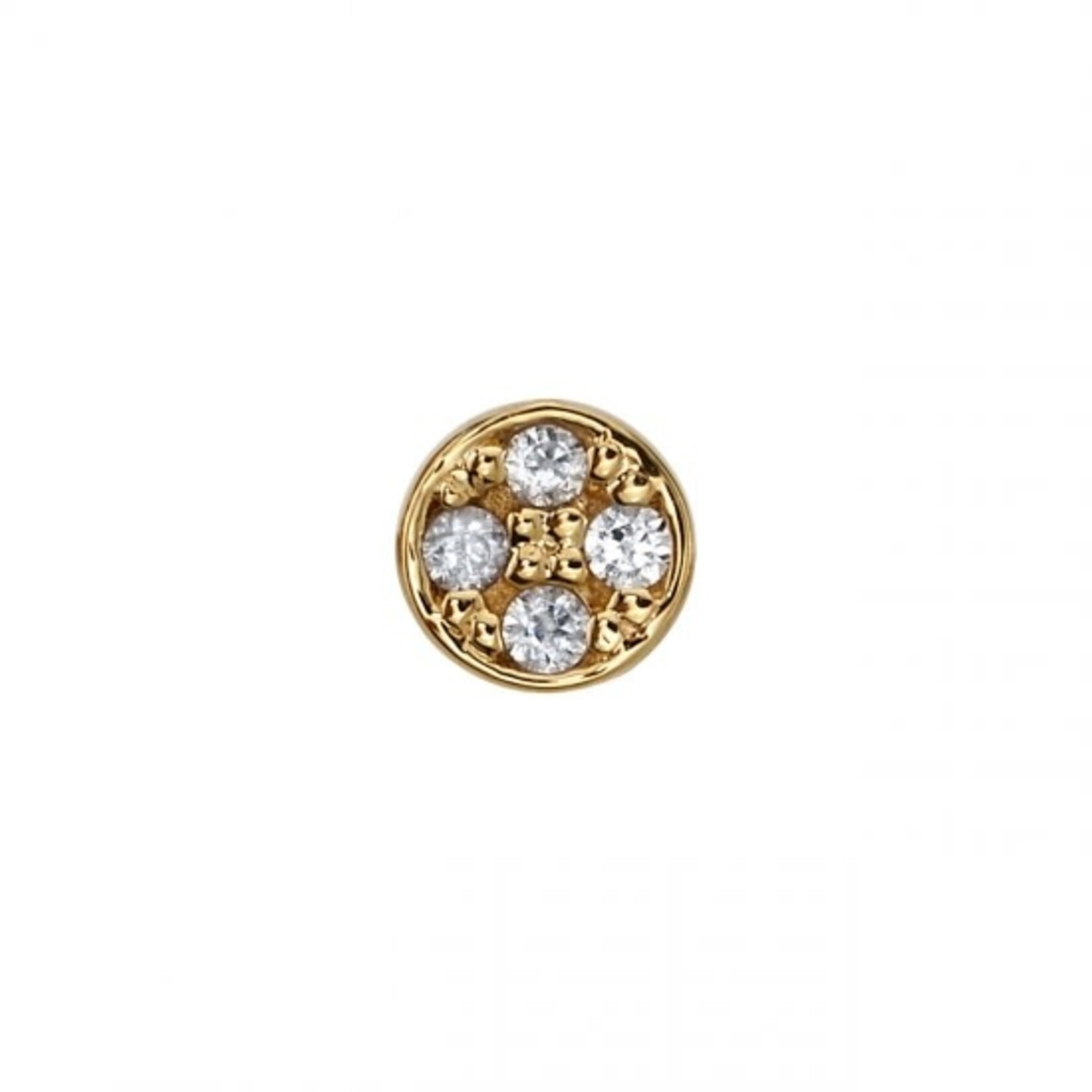 BVLA BVLA  3.0 "Micro pave disk" press fit end with 4x 1.0 VS1 diamond