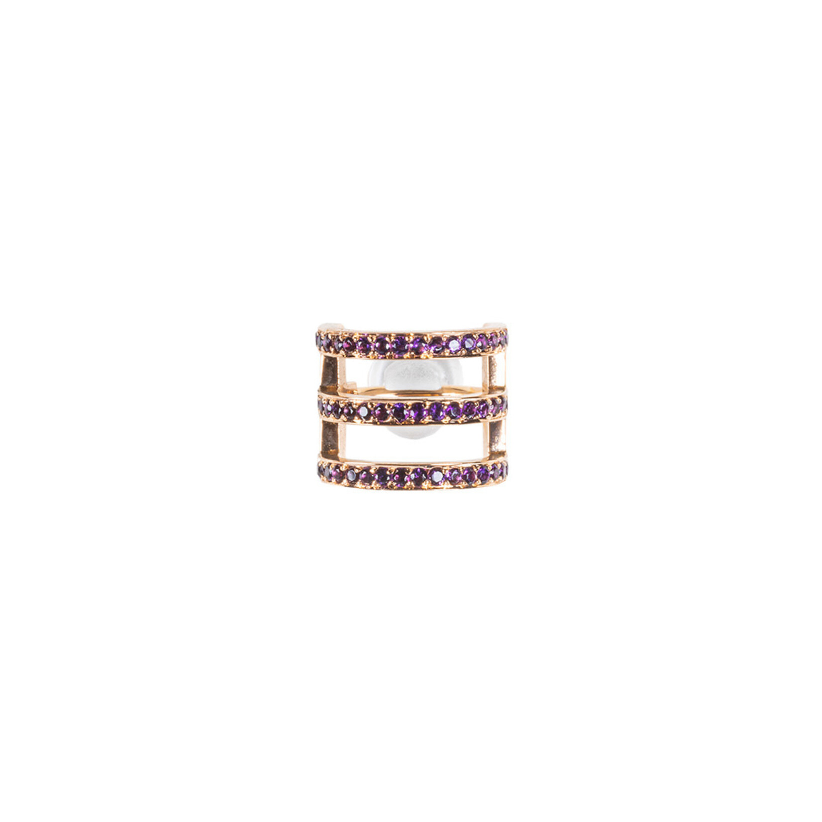 BVLA BVLA 16g 11/32 rose gold "Tokyo" clicker with 70x 1.0 amethyst