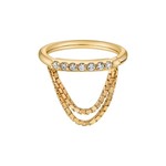 BVLA BVLA "Machina" Seam Ring with Diamond and Chains