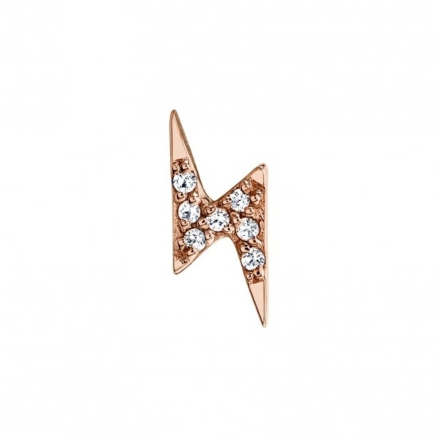 BVLA BVLA 9.5 "Micro Pave Lightning Bolt" threaded end with 7x 1.0 CZ
