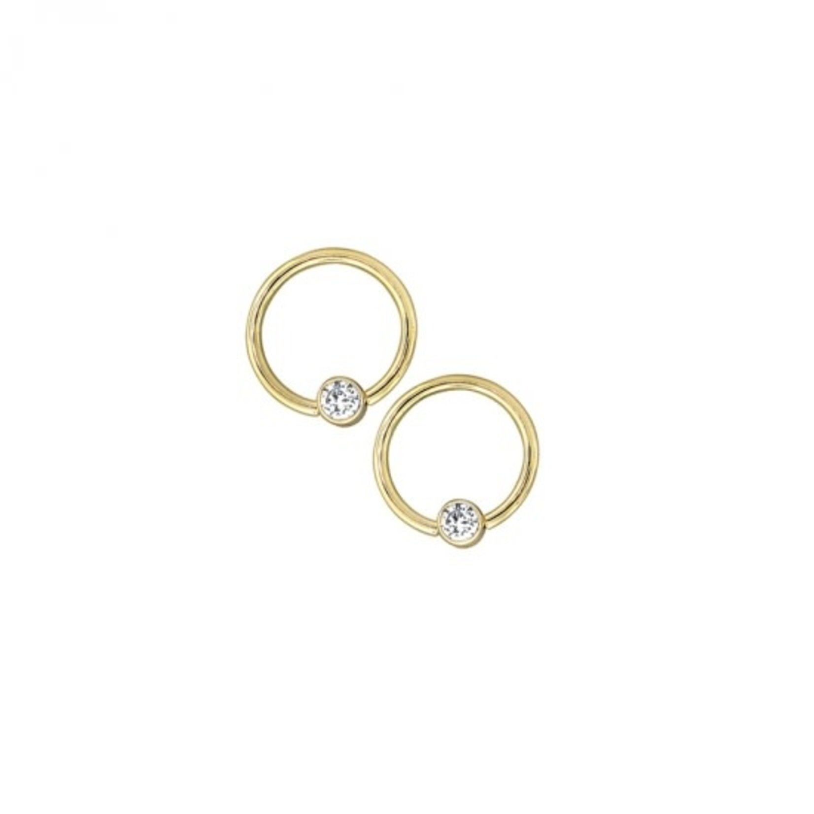 BVLA BVLA 14g captive ring with bezel CZ