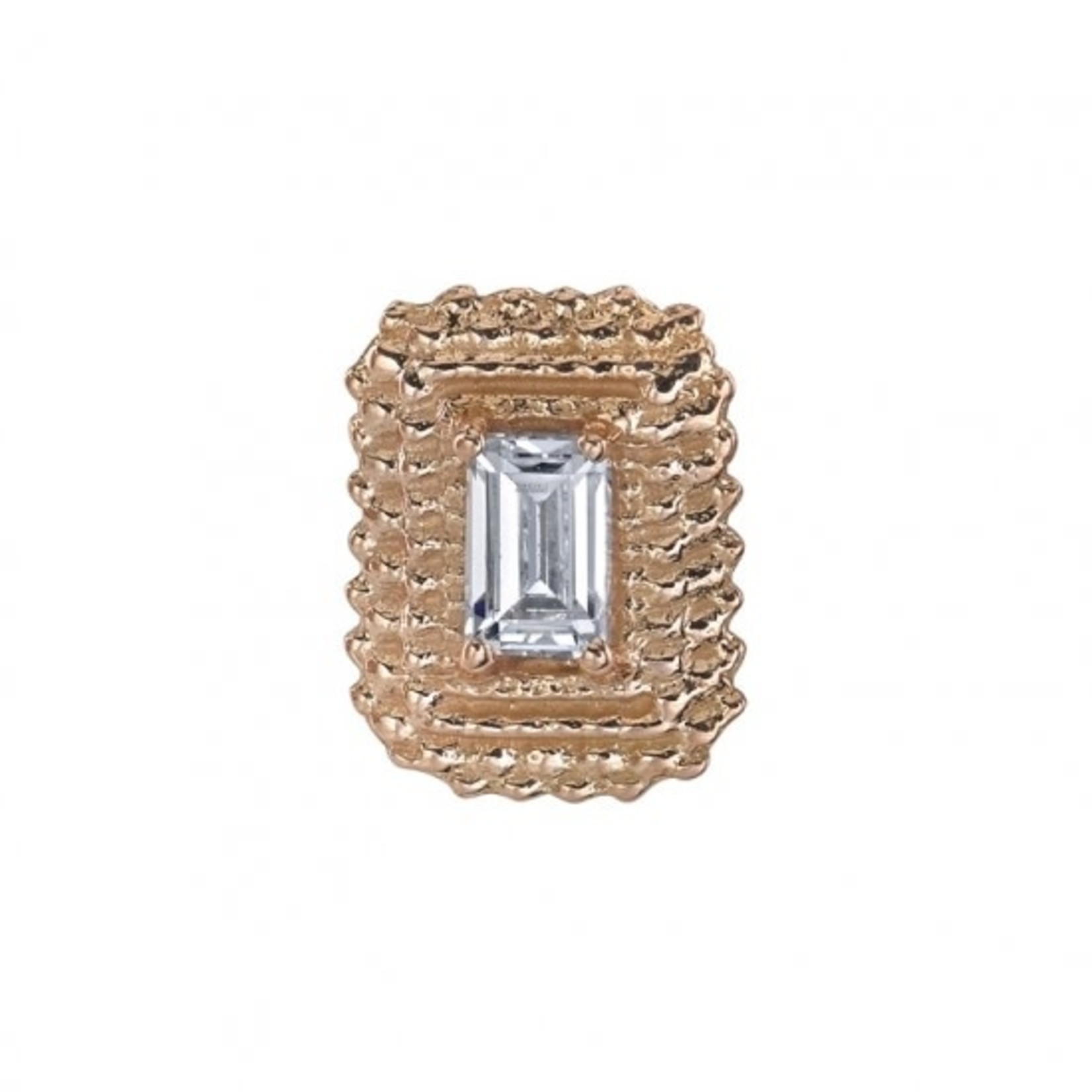 BVLA BVLA 7x5 "Afghan Baguette" threaded end with 3x2 CZ baguette