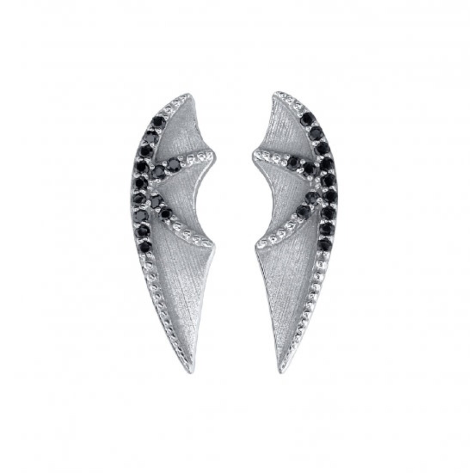 BVLA BVLA 5.0 "Bat Wing - Gem Digits" threaded end with 13x 1.0 black CZ